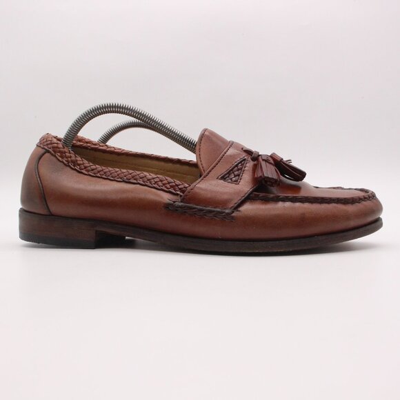 Allen Edmonds Maxfield Men's 11 EEE Tassel Loafers Shoes Brown Leather 47716 - Picture 1 of 10